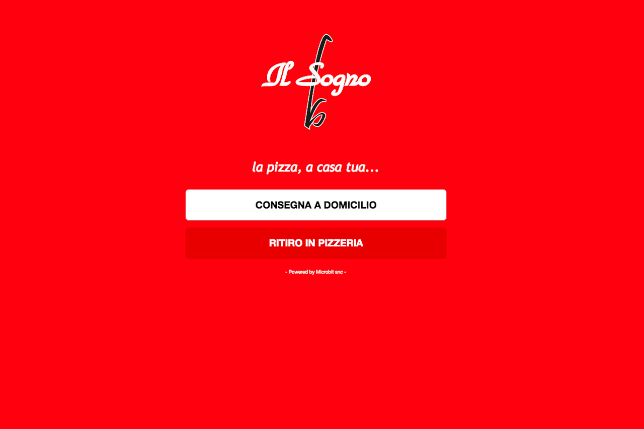 WEB APP Pizzeria Il Sogno